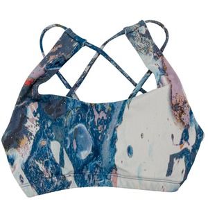 ONZIE Sports Bra Mineral Agate Colorful Marble Gym Workout Yoga Pilates Womens S